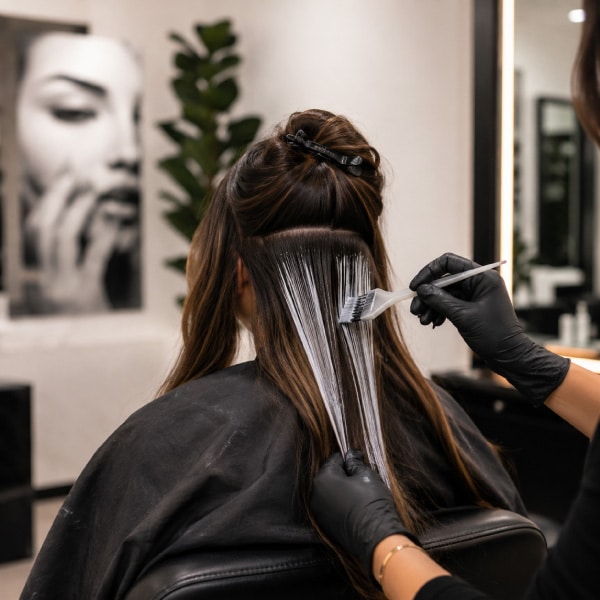 Master-stylist-Kimia-is-performing-a-hand-painted-balayage-technique-in-Ann-Arbor-Michigan Master-stylist-Kimia-is-performing-a-hand-painted-balayage-technique-in-Ann-Arbor-Michigan